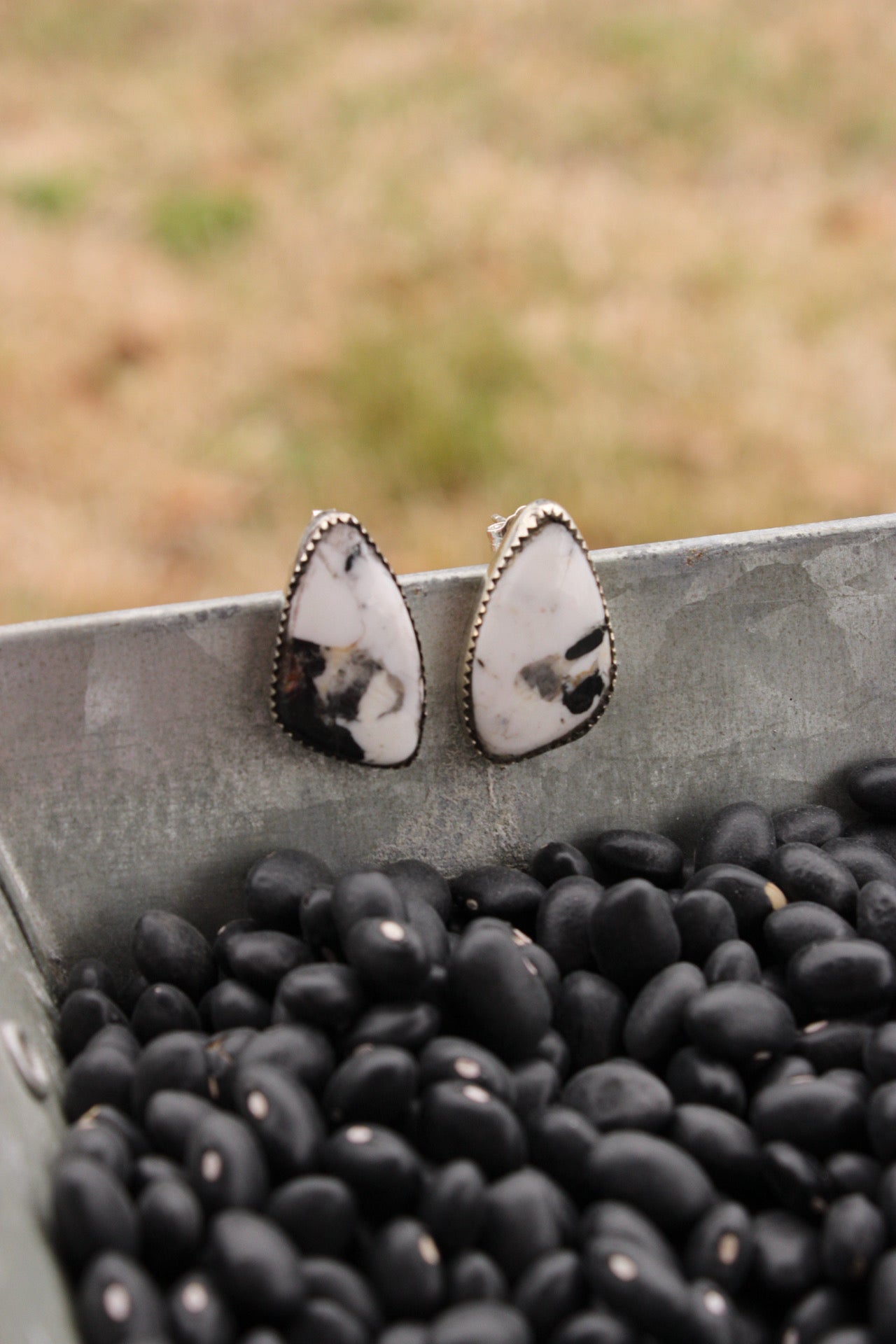 White Buffalo Earrings