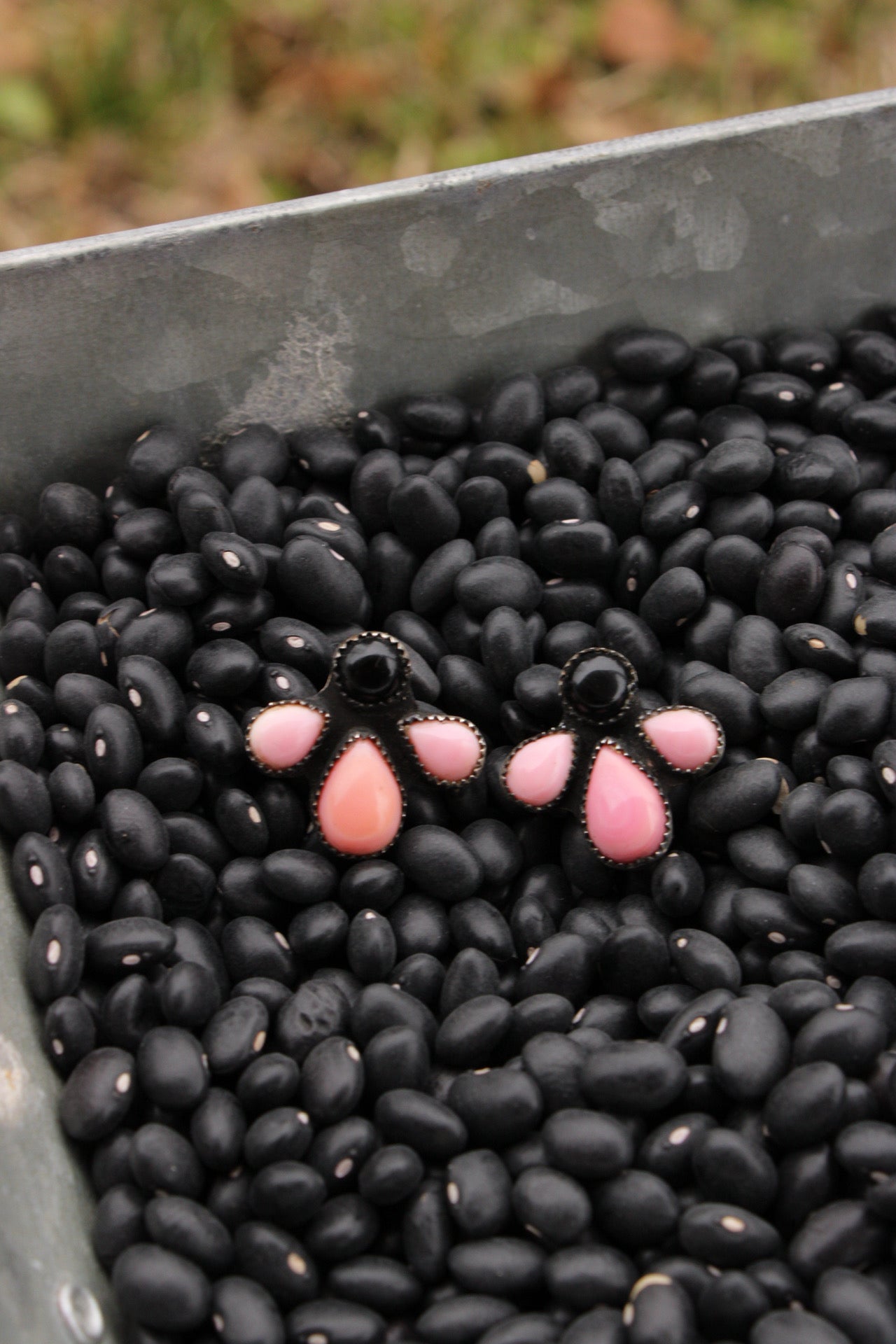 Multi Stone Cluster Earrings