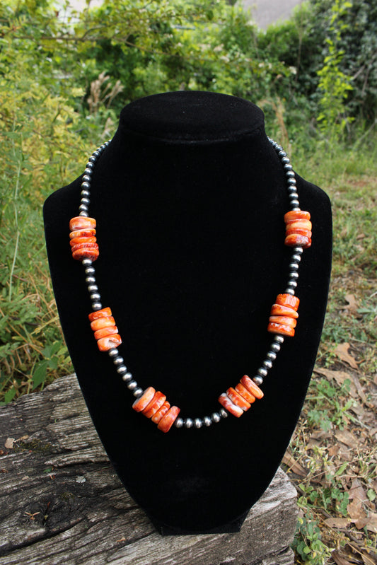 Orange Spiny Necklace