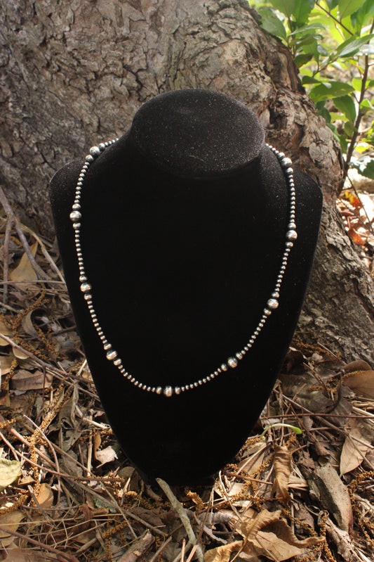 3-7mm Graduated Sterling Pearl Necklace